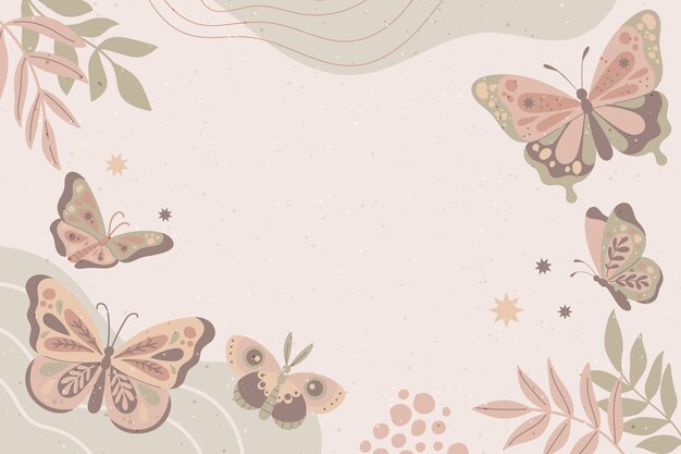 Free Vector hand drawn soft earth tones illustration