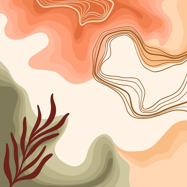 Free vector hand drawn soft earth tones illustration