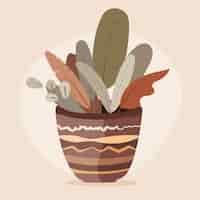 Free vector hand drawn soft earth tones illustration