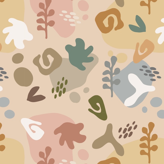 Free vector hand drawn soft earth tones pattern