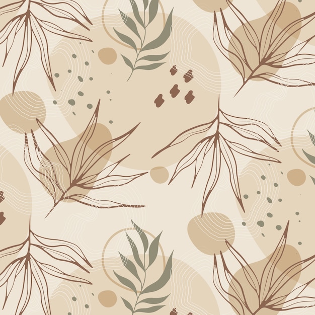 Free vector hand drawn soft earth tones pattern