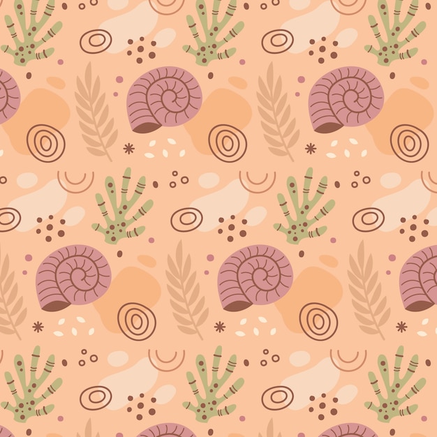 Free vector hand drawn soft earth tones pattern