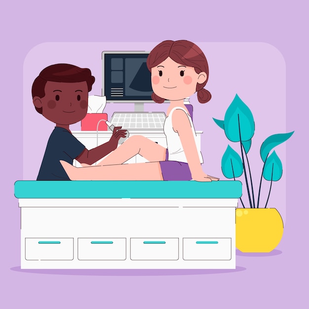 Free vector hand drawn sonography illustration