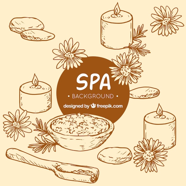 Sfondo spa disegnato a mano