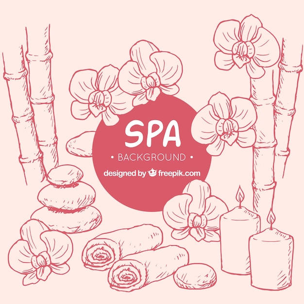 Hand drawn spa background