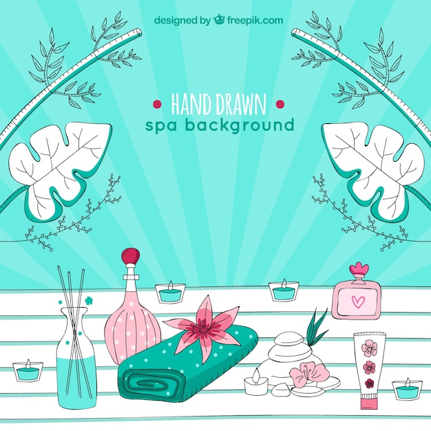 Free vector hand drawn spa background