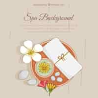 Free vector hand drawn spa background