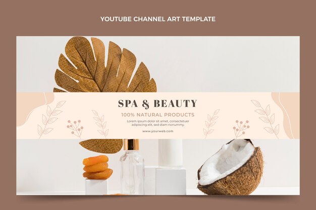 Hand drawn spa and beauty youtube channel art