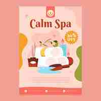 Free vector hand drawn spa poster template