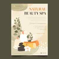 Free vector hand drawn spa poster template