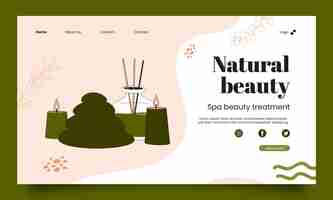 Free vector hand drawn spa treatment landing page