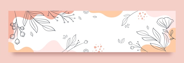 Free vector hand drawn spa treatment twitch banner