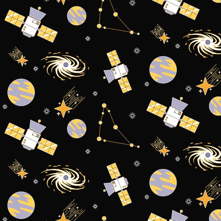 Free Vector hand drawn space pattern design
