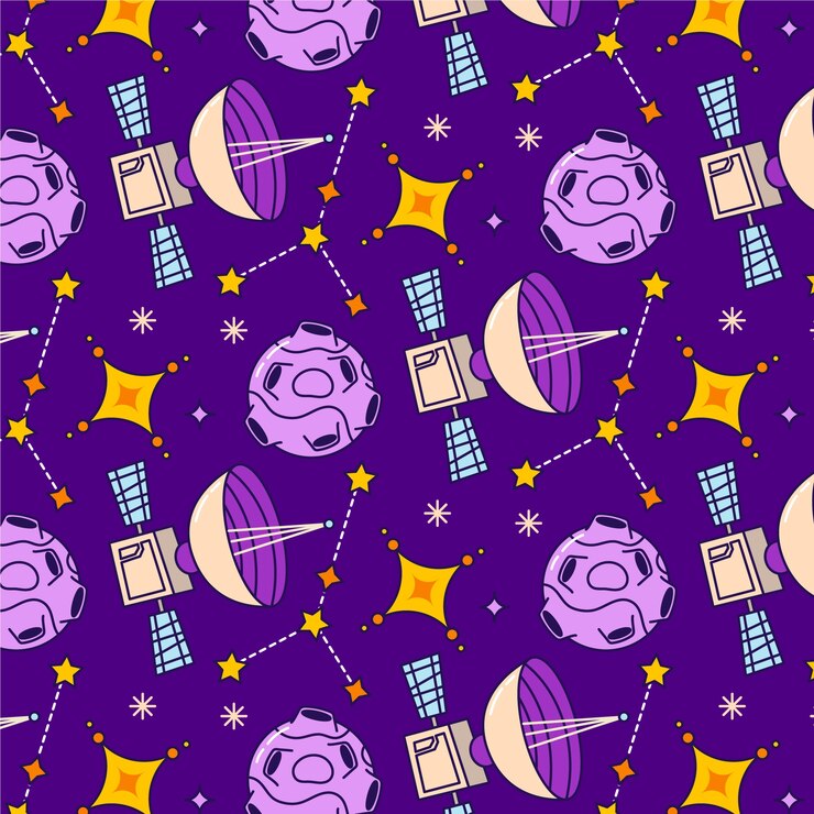 Free Vector hand drawn space pattern design