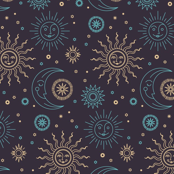 Free Vector hand drawn space pattern design