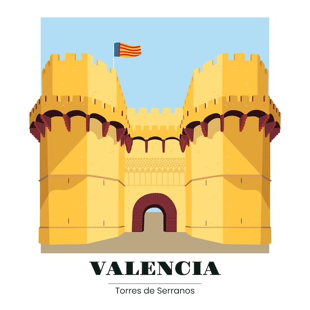 Free vector hand drawn spanish tourism attraction