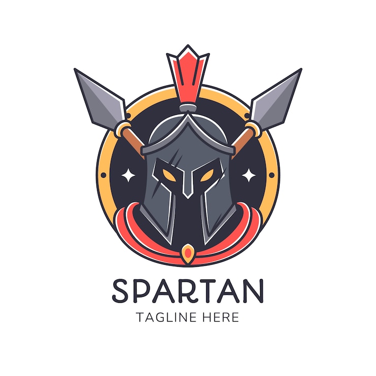 Free Vector hand drawn spartan  logo