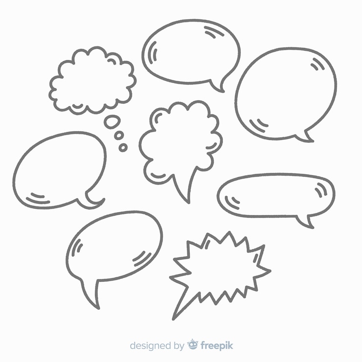 Free Vector hand drawn speech bubble collection