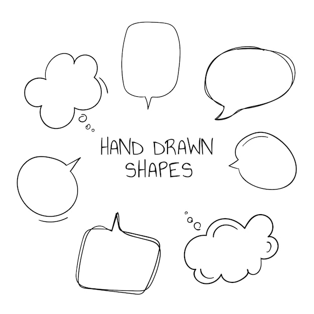 Free vector hand drawn speech bubble collection