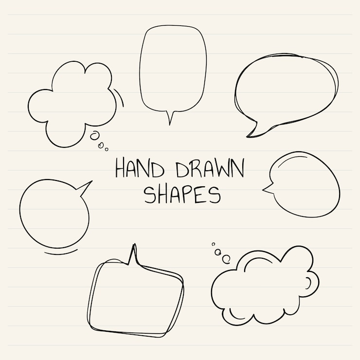 Free Vector hand drawn speech bubble collection