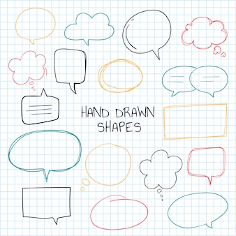 Hand drawn speech bubble collection