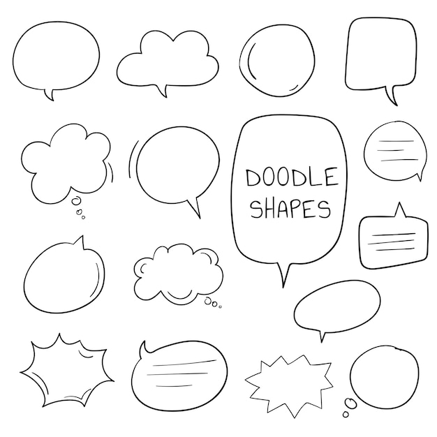 Hand drawn speech bubble collection