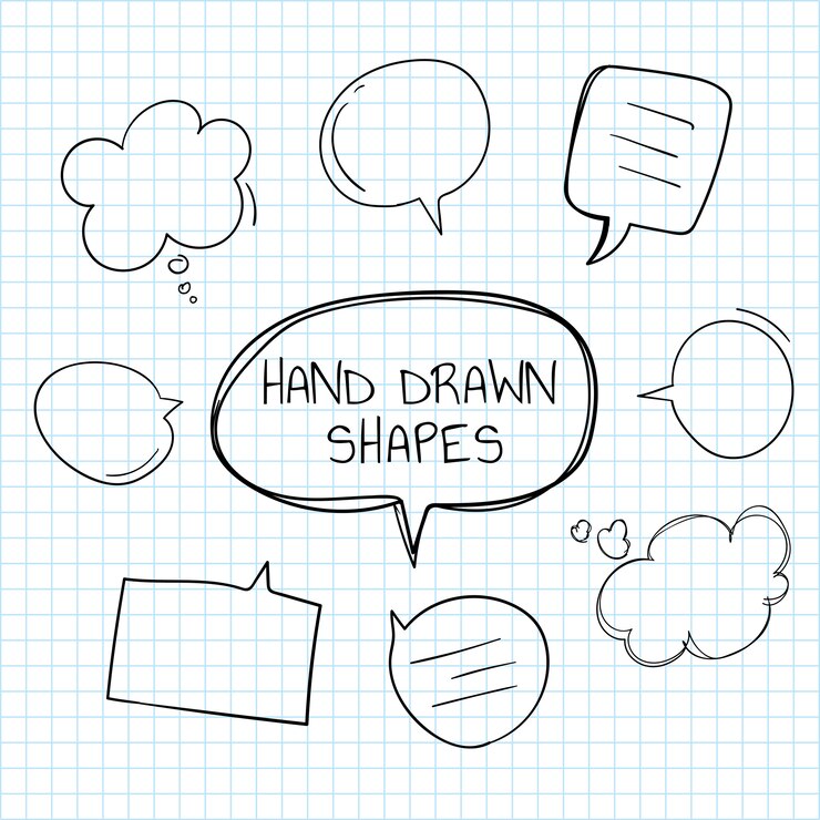 Free Vector hand drawn speech bubble collection