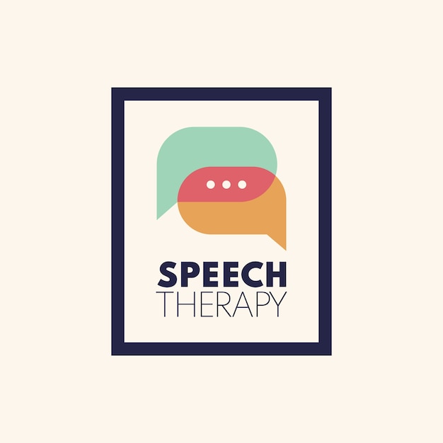 Free vector hand drawn speech therapy logo