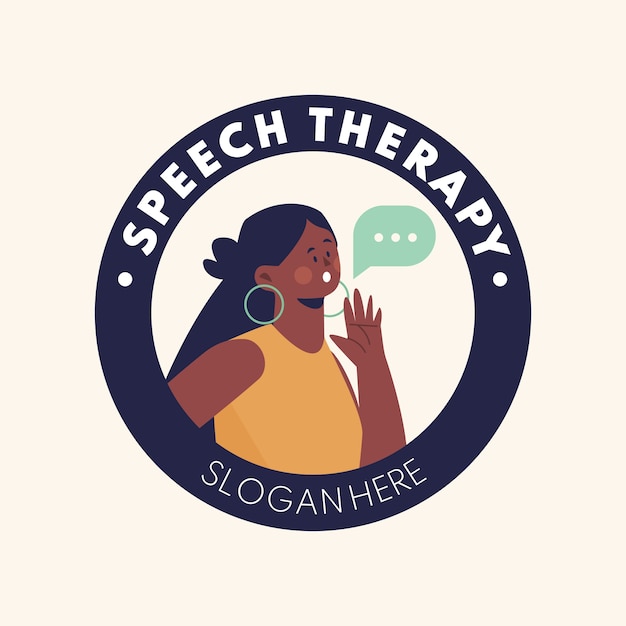 Free vector hand drawn speech therapy logo