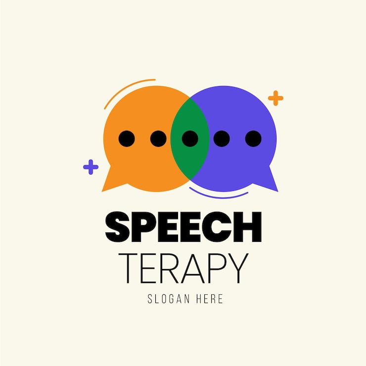 Free Vector hand drawn speech therapy logo