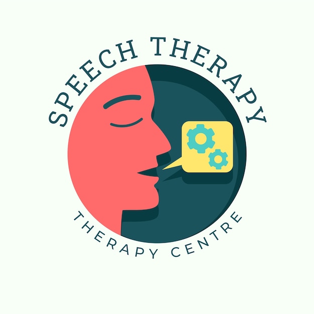 Free vector hand drawn speech therapy logo