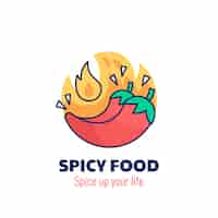 Free vector hand drawn spice logo design