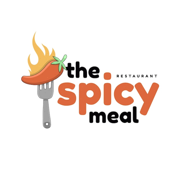 Hand drawn spicy logo design