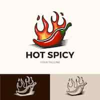Free vector hand drawn spicy logo design