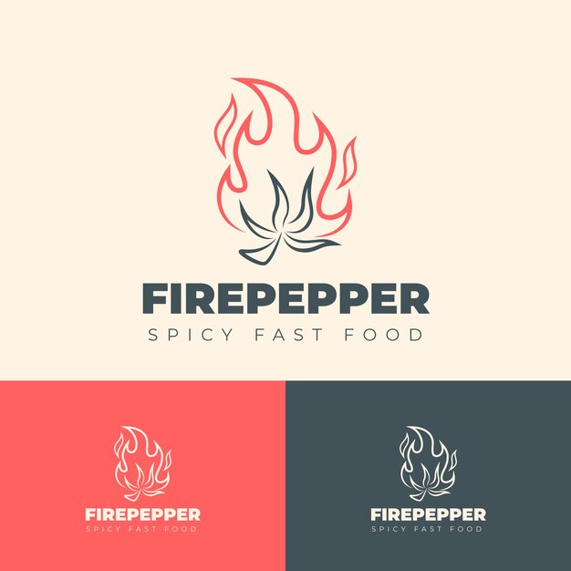 Hand drawn spicy logo design
