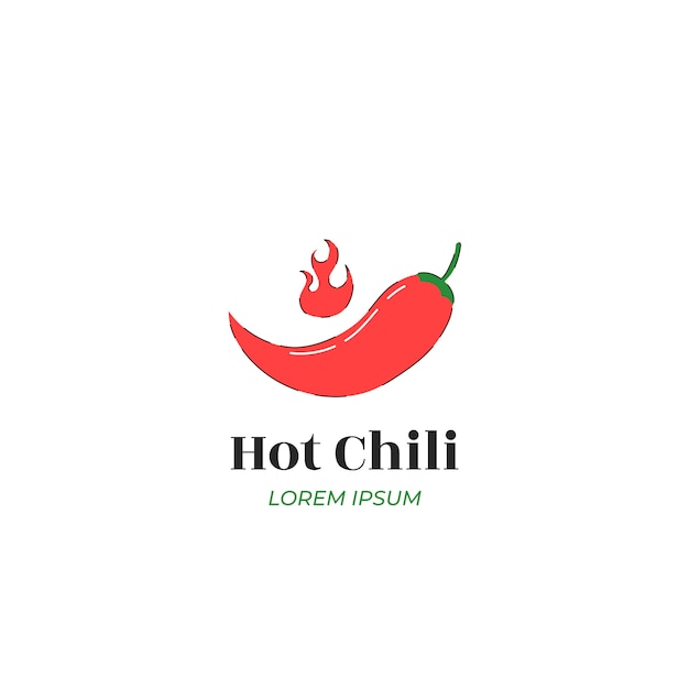 Hand drawn spicy logo template
