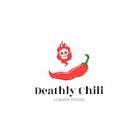 Free vector hand drawn spicy logo template