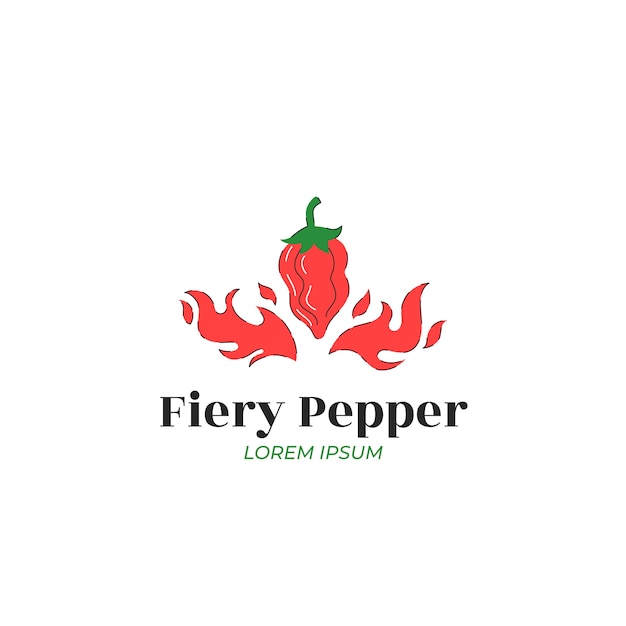 Free vector hand drawn spicy logo template