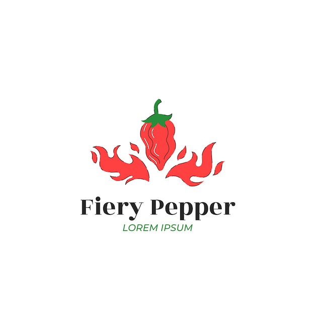 Hand drawn spicy logo template