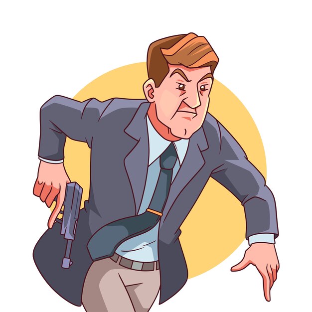 手描きスパイイラスト