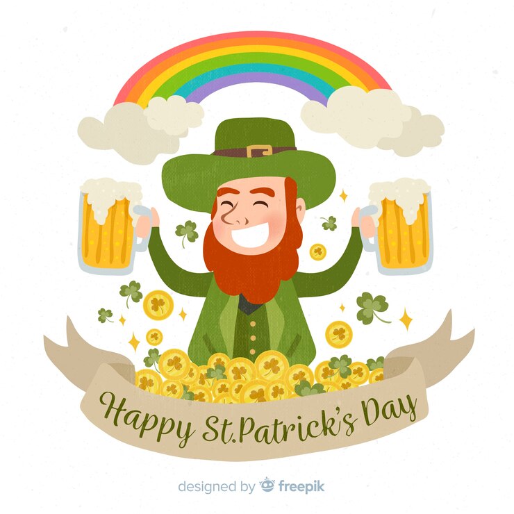 Free Vector hand drawn spirit st patrick's background