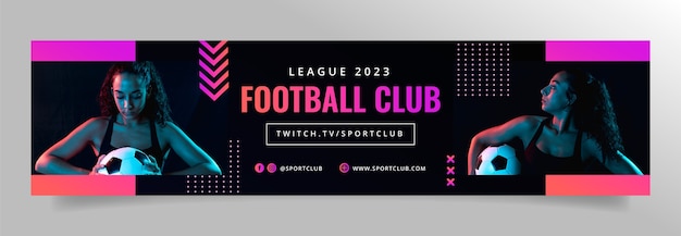 Free vector hand drawn sport club template design