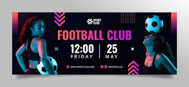 Hand drawn sport club template design