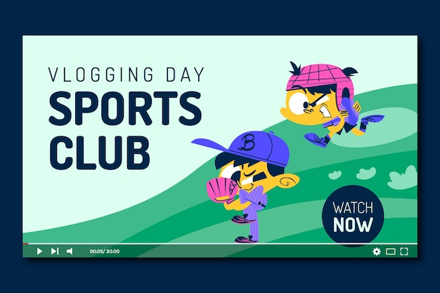 Free vector hand drawn sport club template design