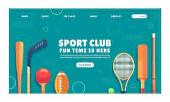 Free vector hand drawn sport club template