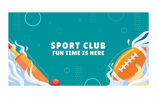 Free Vector hand drawn sport club template