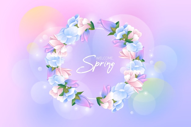 Hand drawn spring background concept