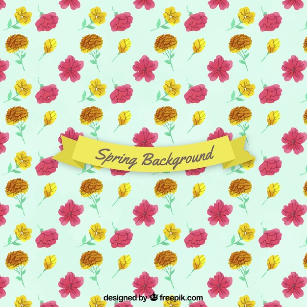 Hand drawn spring background