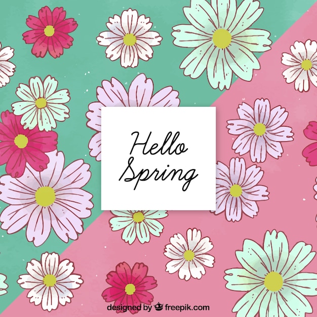 Hand drawn spring background