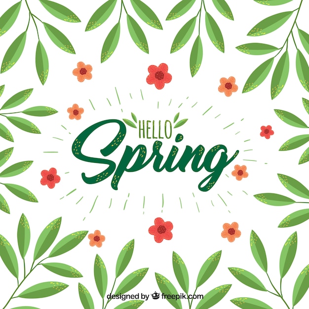 Free vector hand drawn spring background